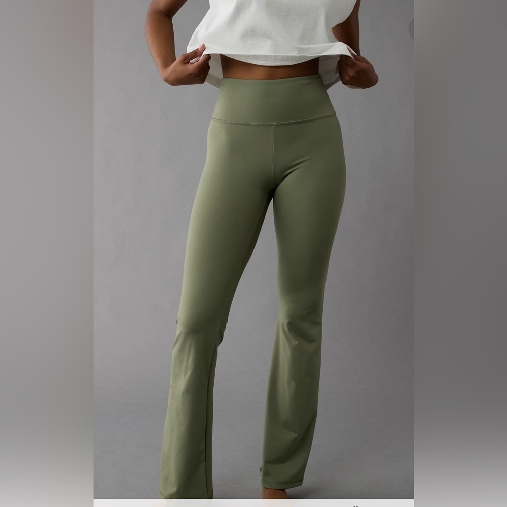American Eagle Outfitters Olive Green Bootcut Jumpsuit Pants